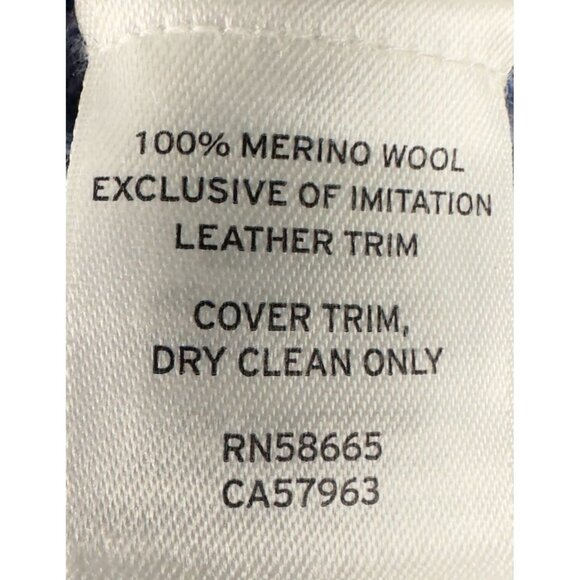 John W. Nordstrom Sweater Men M Blue Italian Merino Wool Waffle Knit 1/4 Zip - Picture 6 of 12